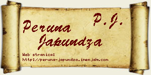 Peruna Japundža vizit kartica